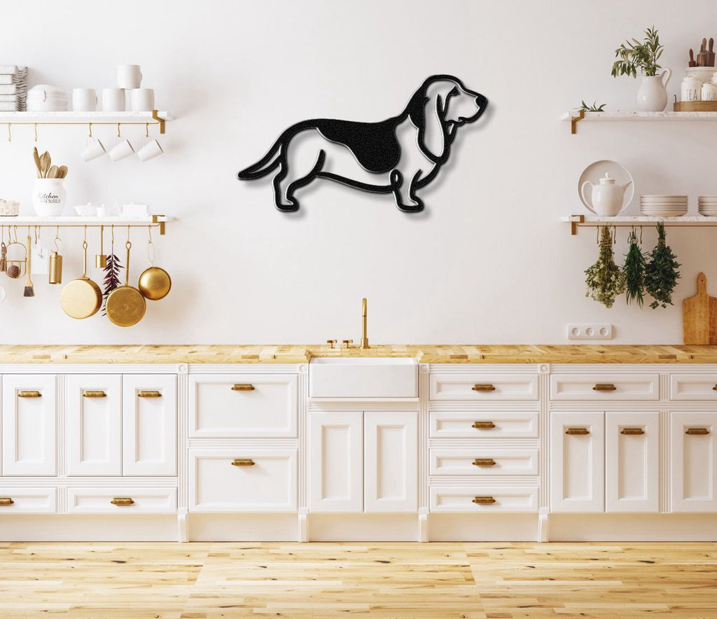 Basset Hound Metal Wall Art