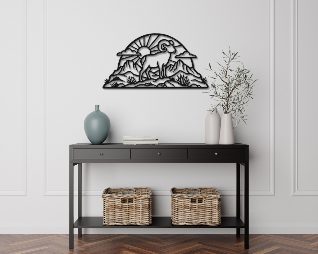 Bighorn Sheep Metal Wall Art