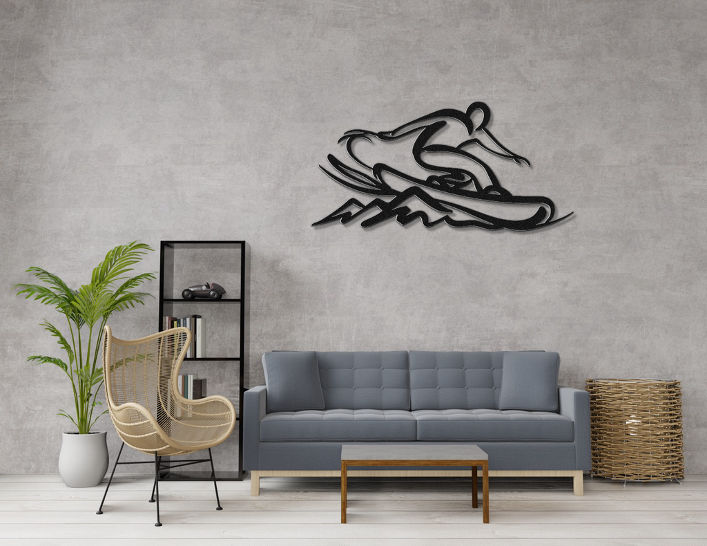 Snowboarding Metal Wall Art