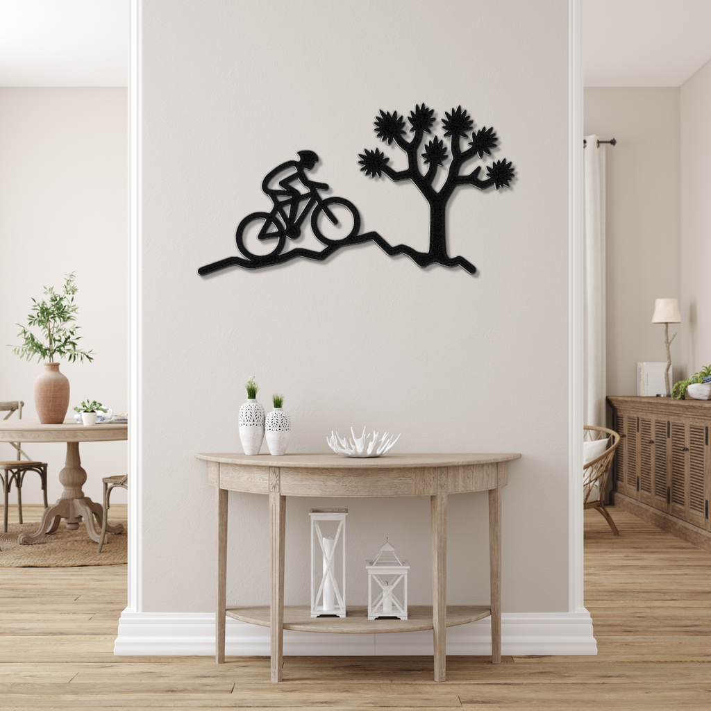 Joshua Tree Cycling Metal Wall Art