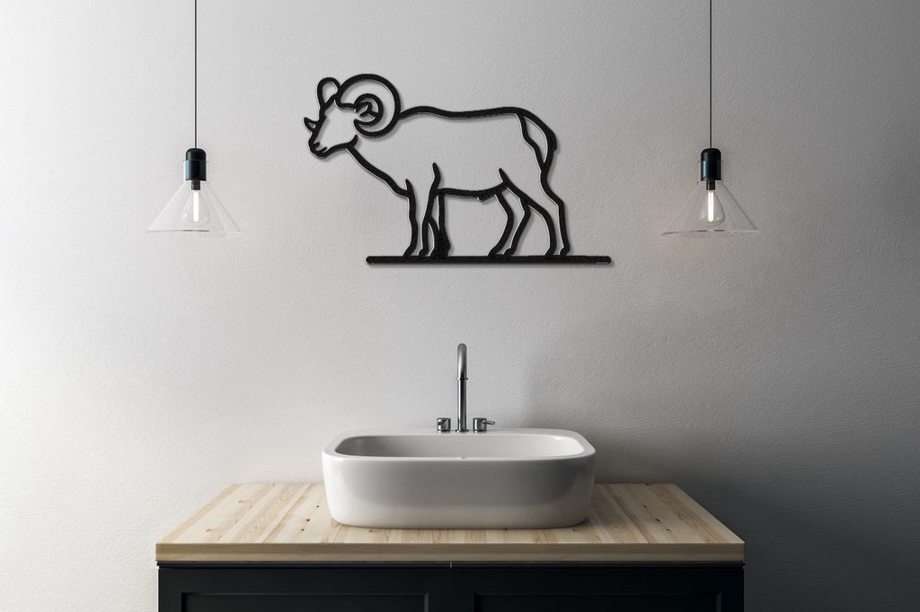 Bighorn Sheep Metal Wall Art