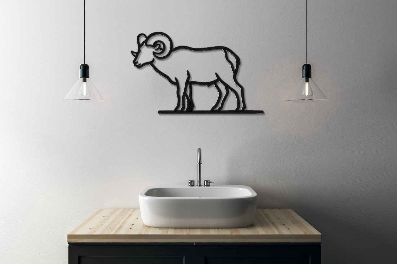 Bighorn Sheep Metal Wall Art