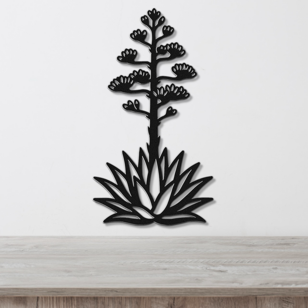Blooming Agave Metal Wall Art