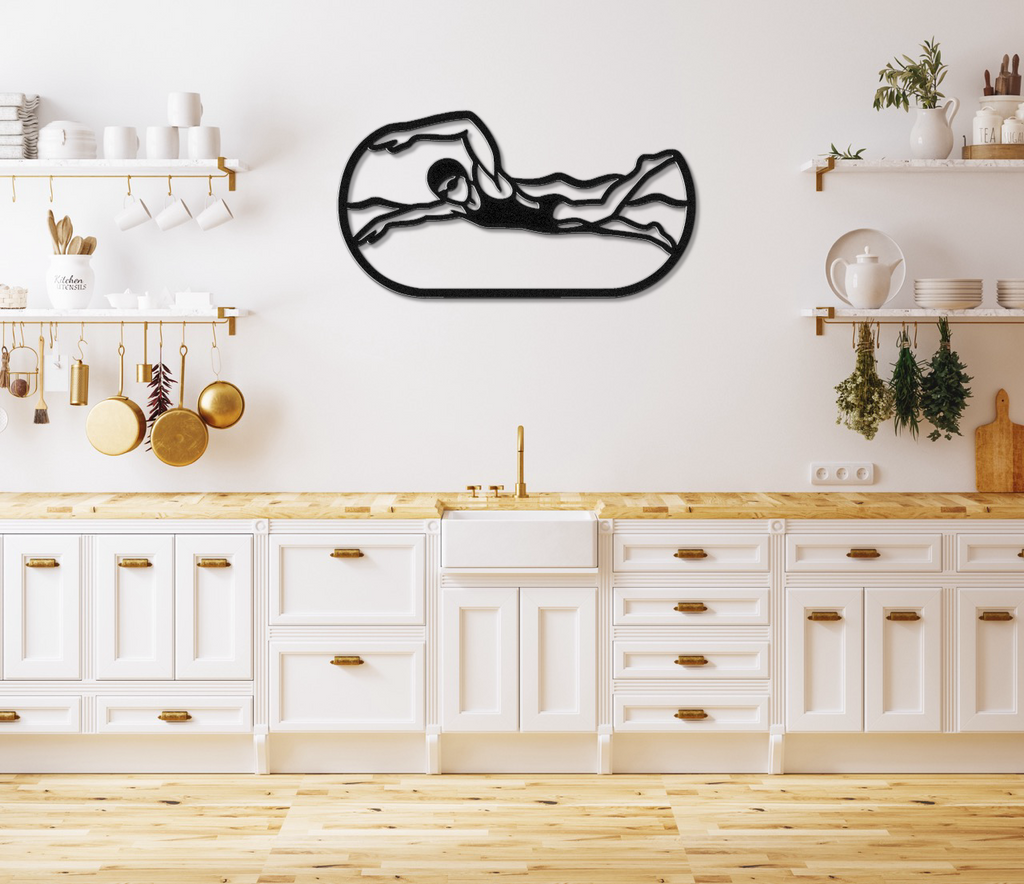 Swimmer Metal Wall Art