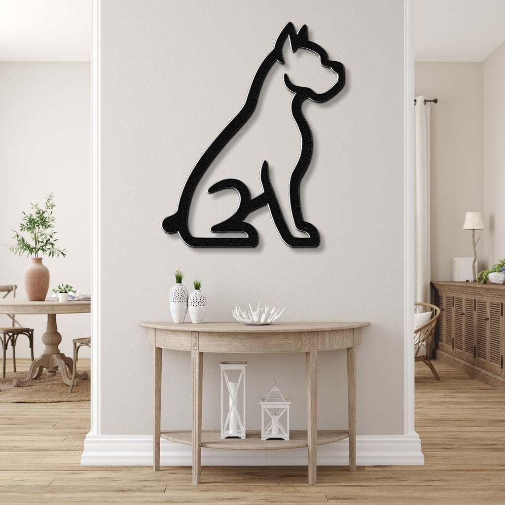 Boxer Dog Metal Wall Art