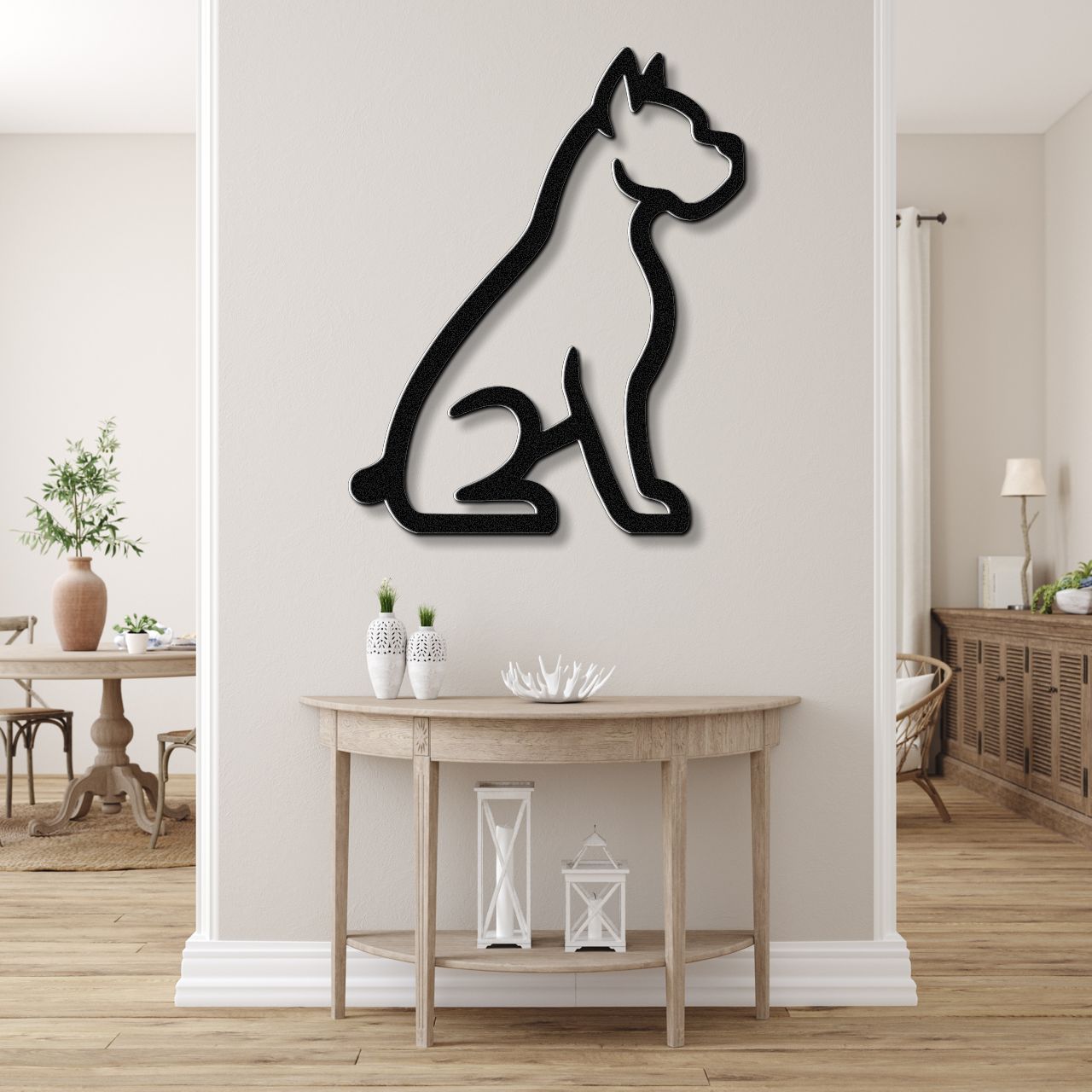 Boxer Dog Metal Wall Art