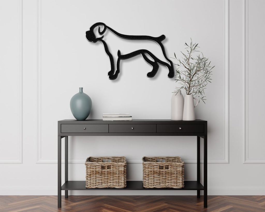 Boxer Dog Metal Wall Art