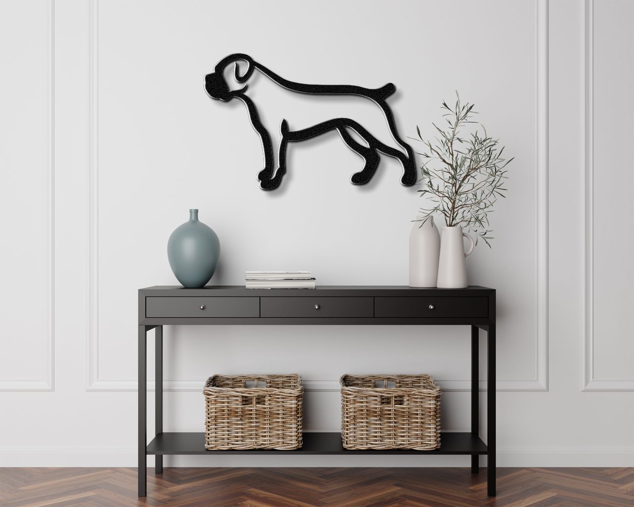 Boxer Dog Metal Wall Art