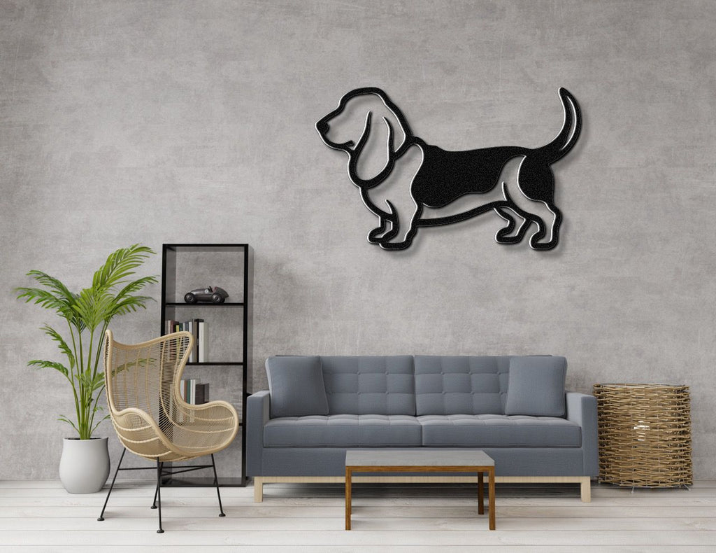 Basset Hound Metal Wall Art