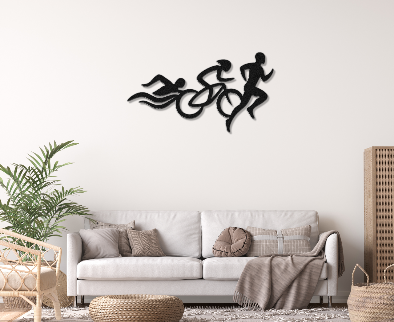 Triathlon Metal Wall Art
