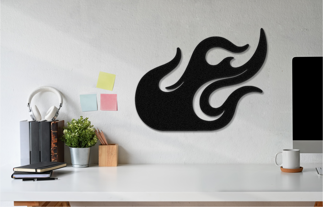 Abstract Fire Metal Wall Art