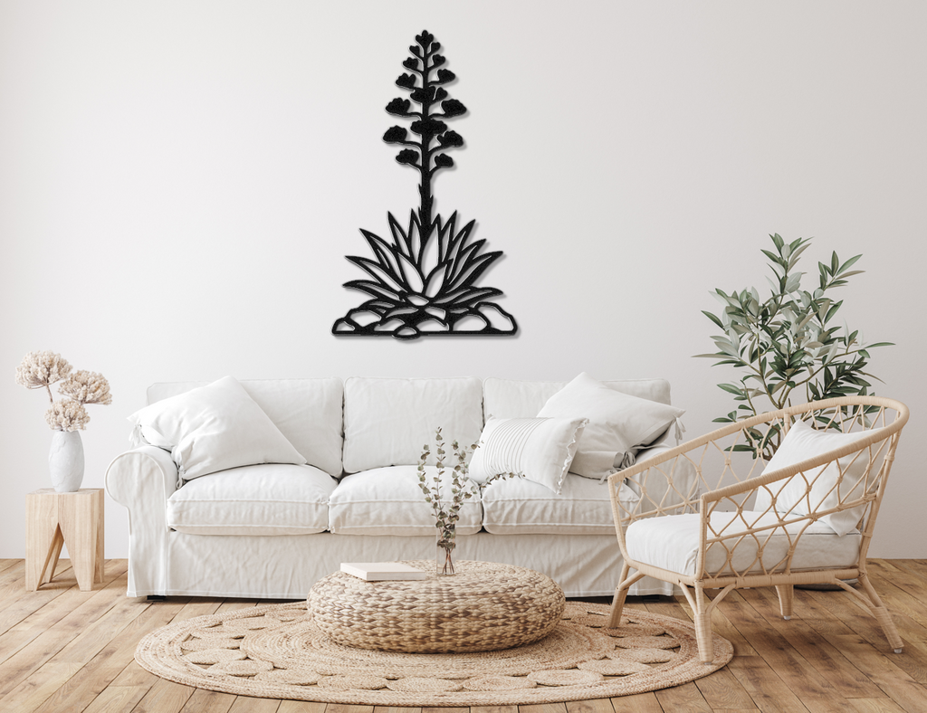 Blooming Agave Metal Wall Art