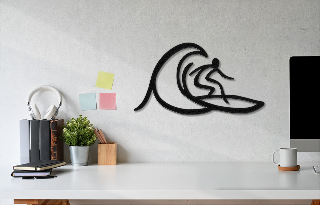 Surfer Metal Wall Art
