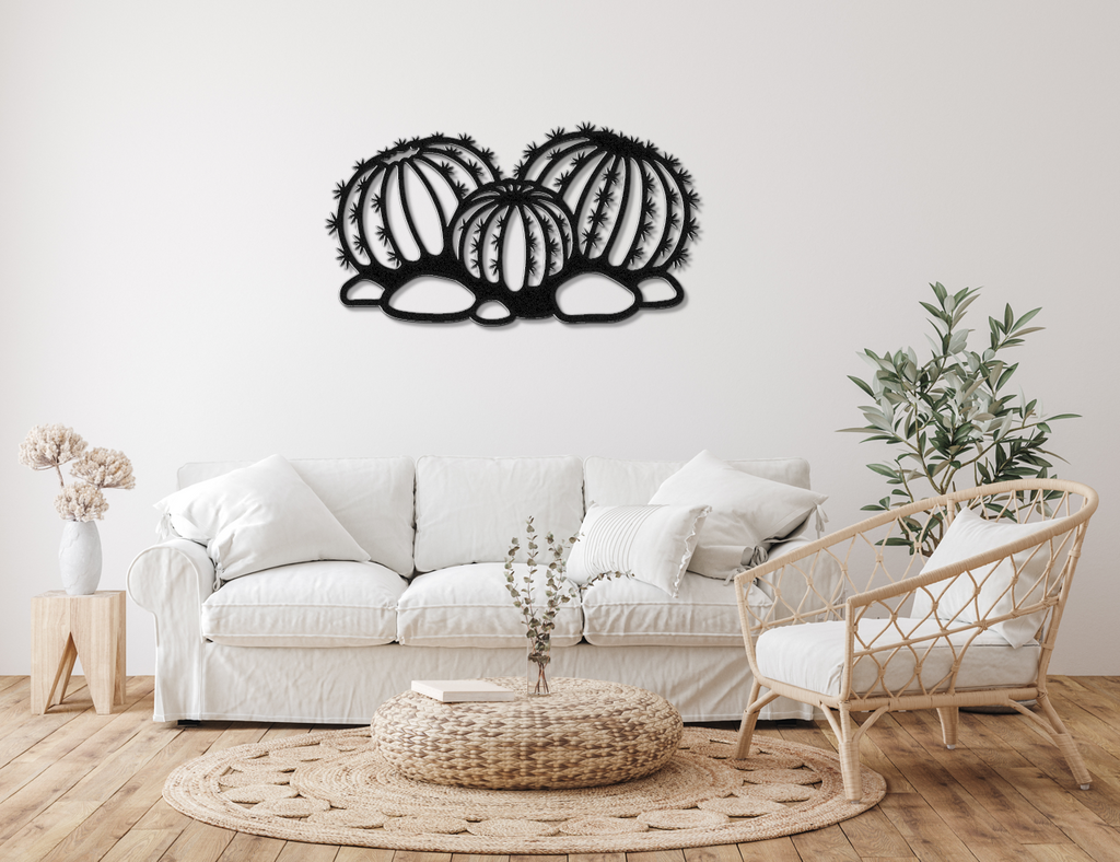 Barrel Cactus Metal Wall Art