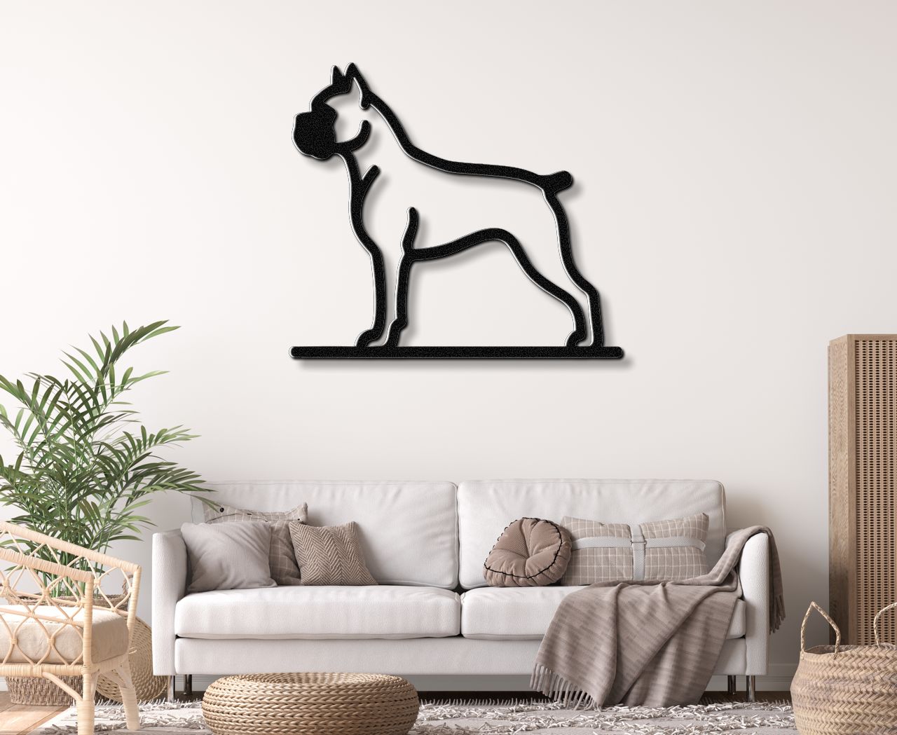 Boxer Dog Metal Wall Art