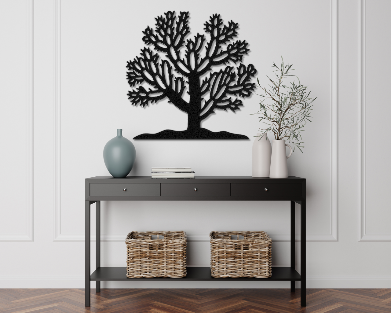Cholla Cactus Metal Wall Art