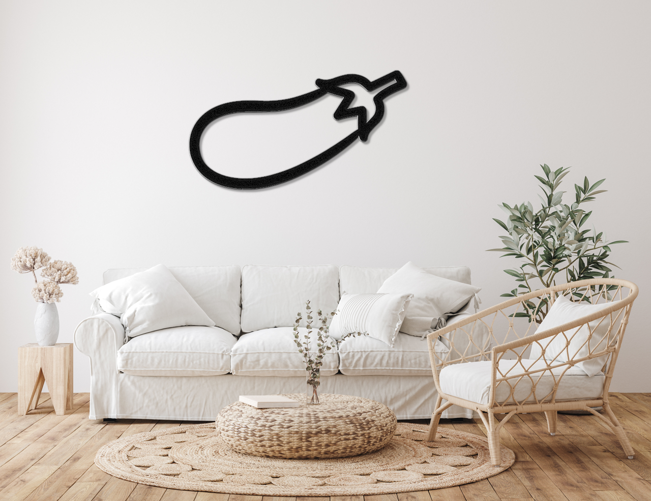 Eggplant Metal Wall Art