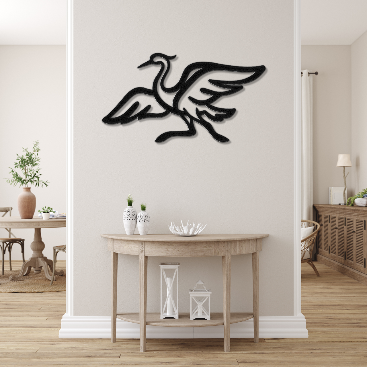 Crane Metal Wall Art
