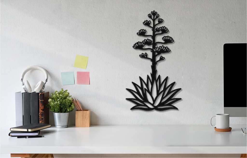 Blooming Agave Metal Wall Art