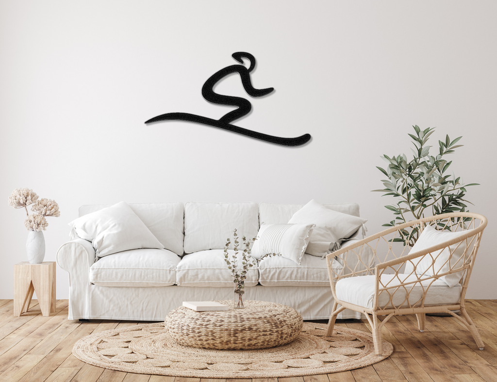 Skiing Metal Wall Art