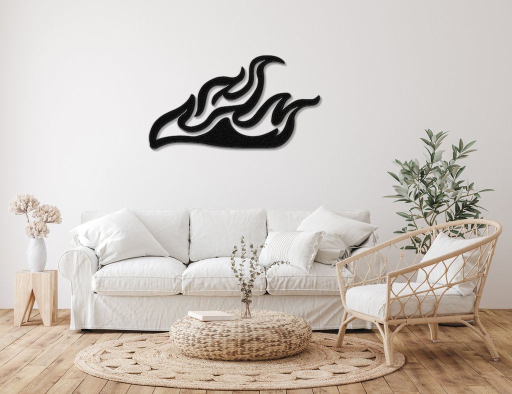 Abstract Fire Metal Wall Art