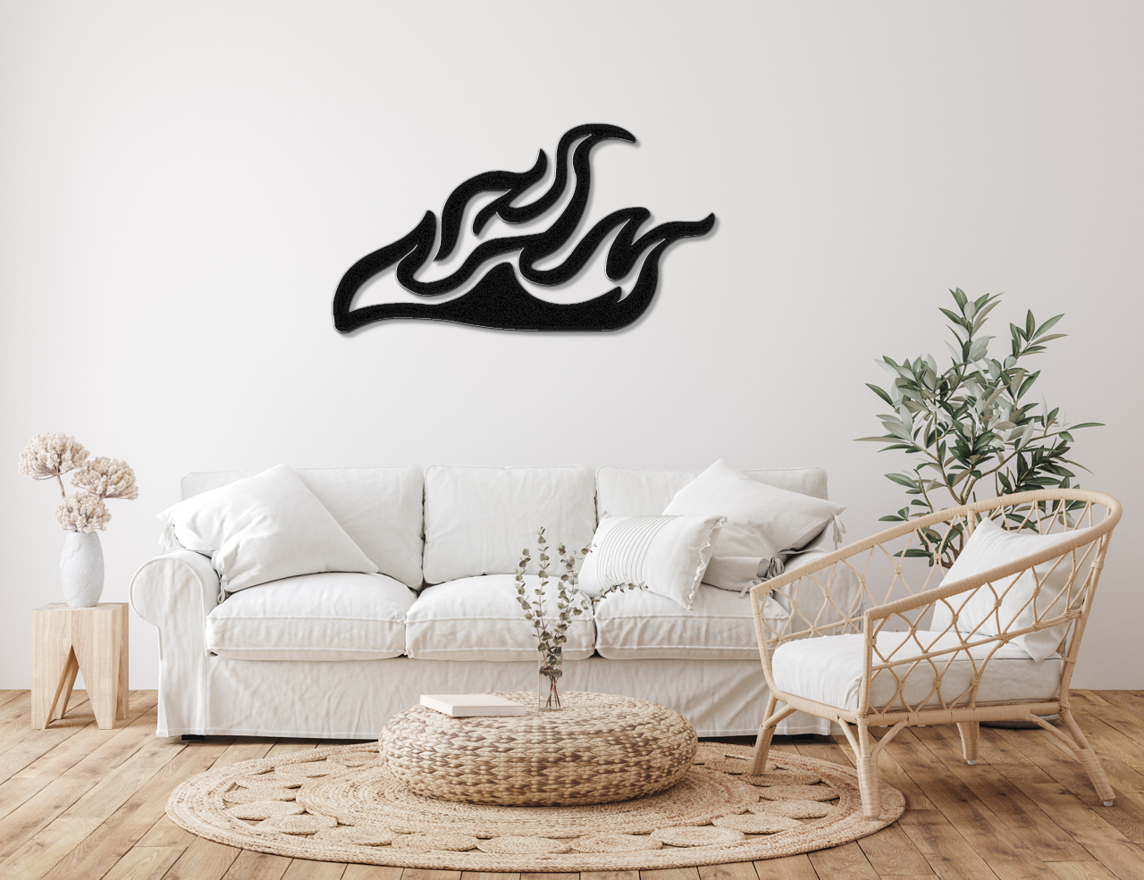 Abstract Fire Metal Wall Art