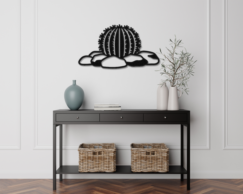 Barrel Cactus Metal Wall Art