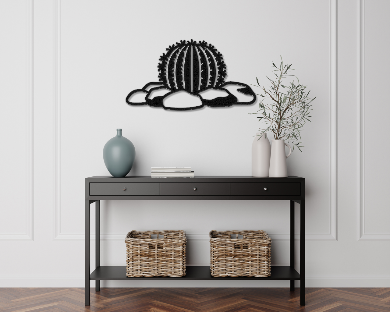 Barrel Cactus Metal Wall Art