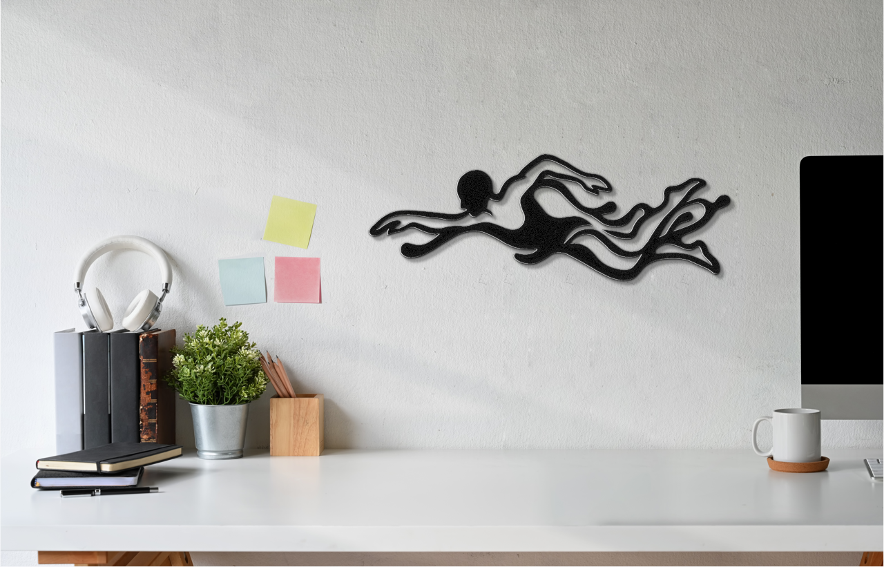 Swimmer Metal Wall Art
