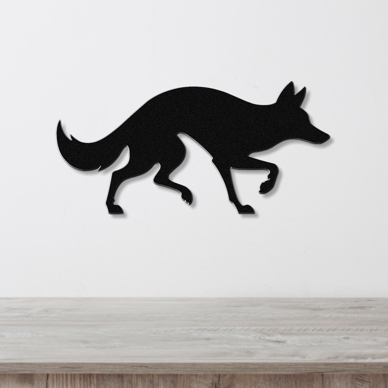 Sneaky Coyote Metal Wall Art