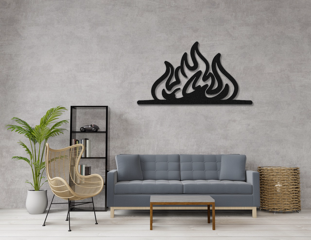 Abstract Fire Metal Wall Art