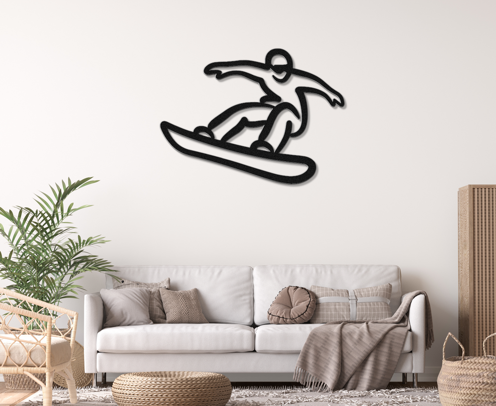Snowboarding Metal Wall Art