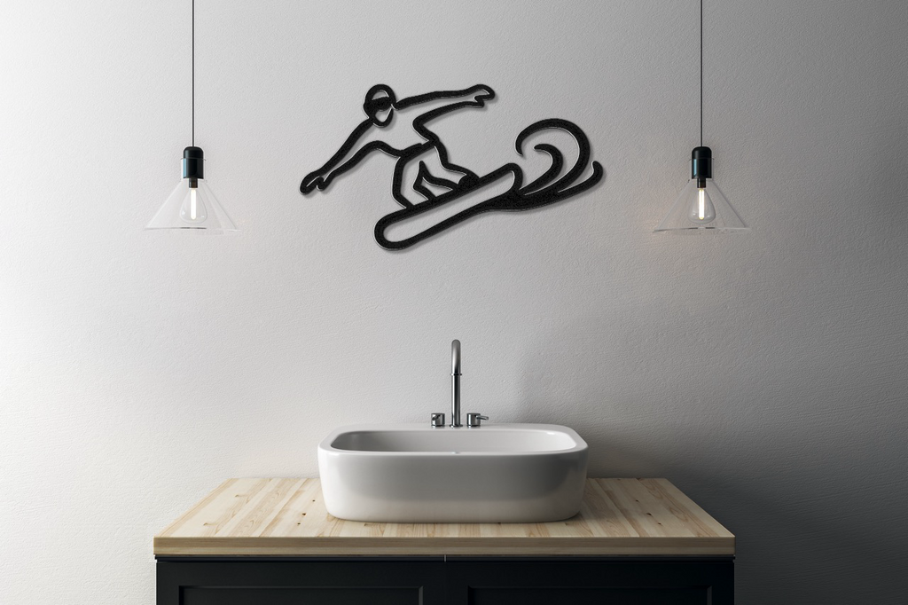 Snowboarding Metal Wall Art