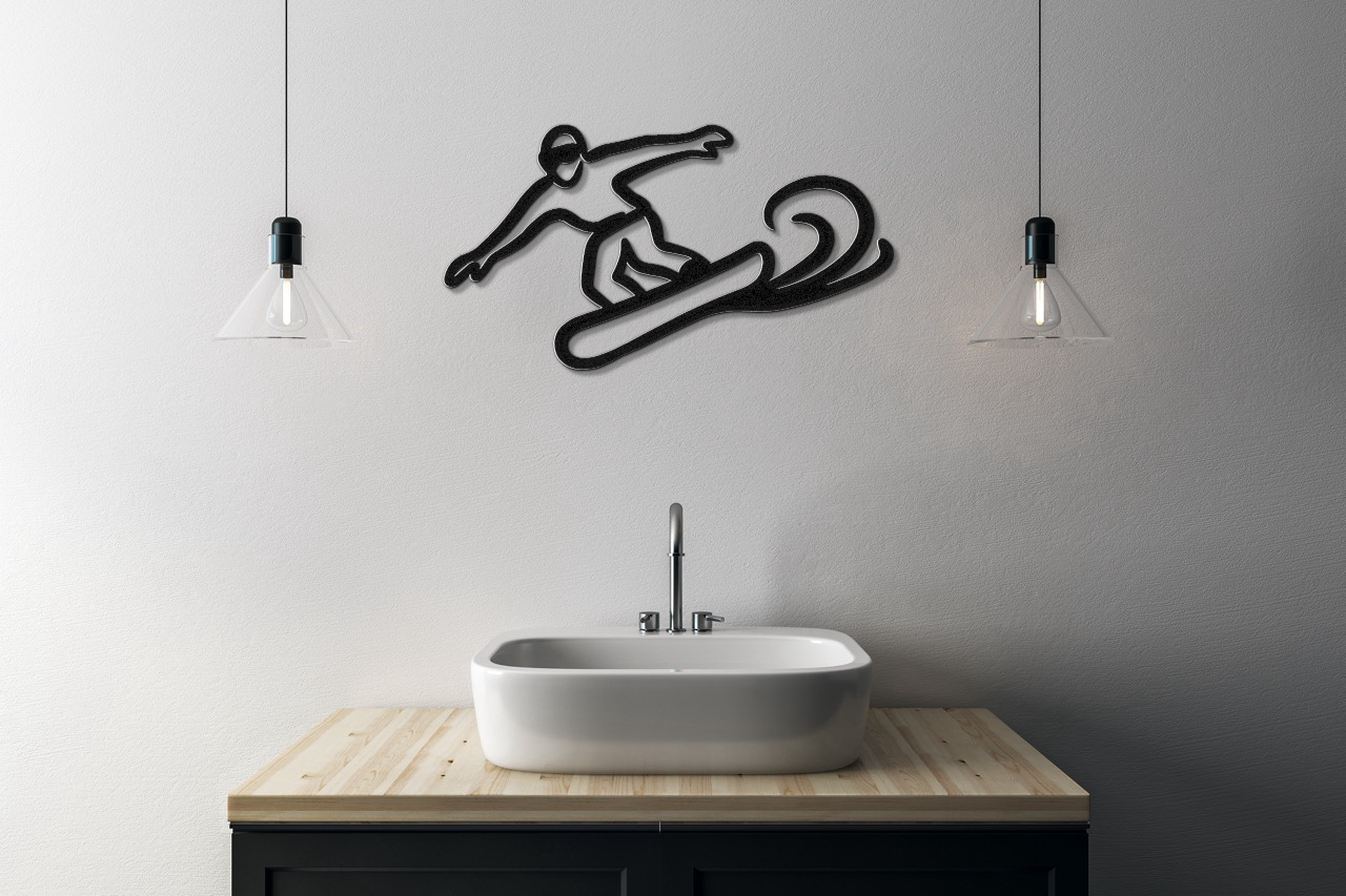 Snowboarding Metal Wall Art