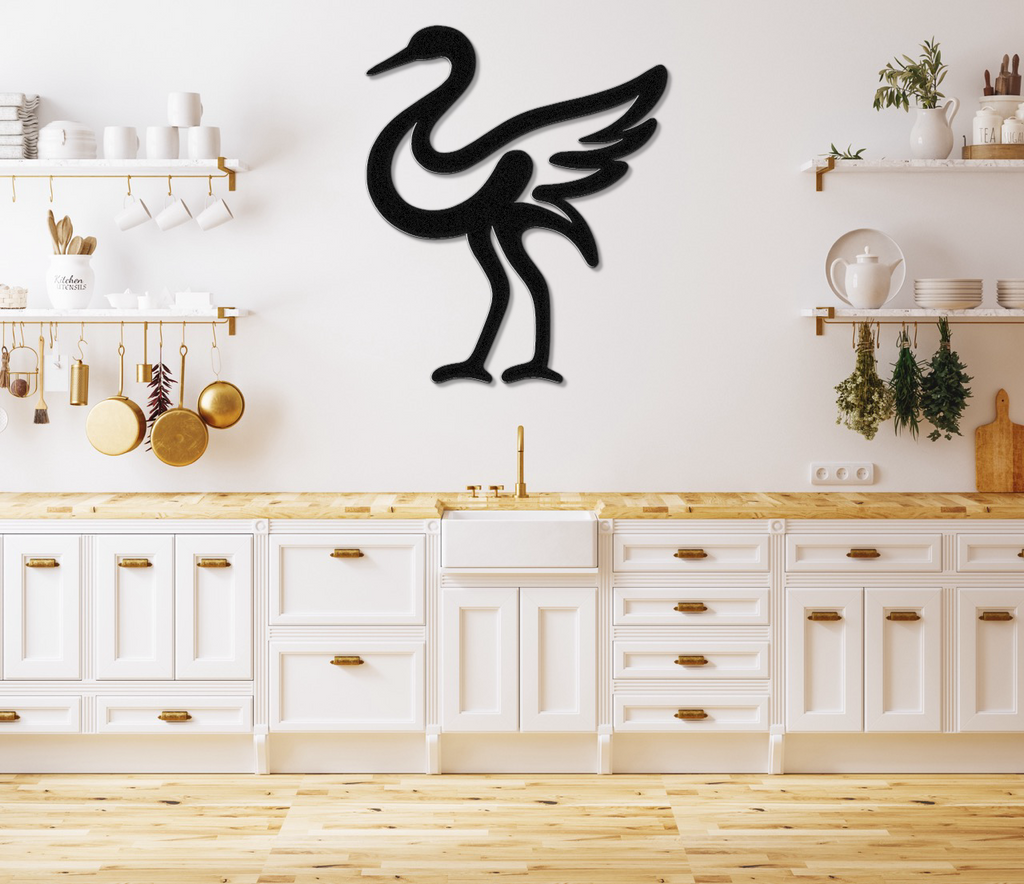 Crane Metal Wall Art