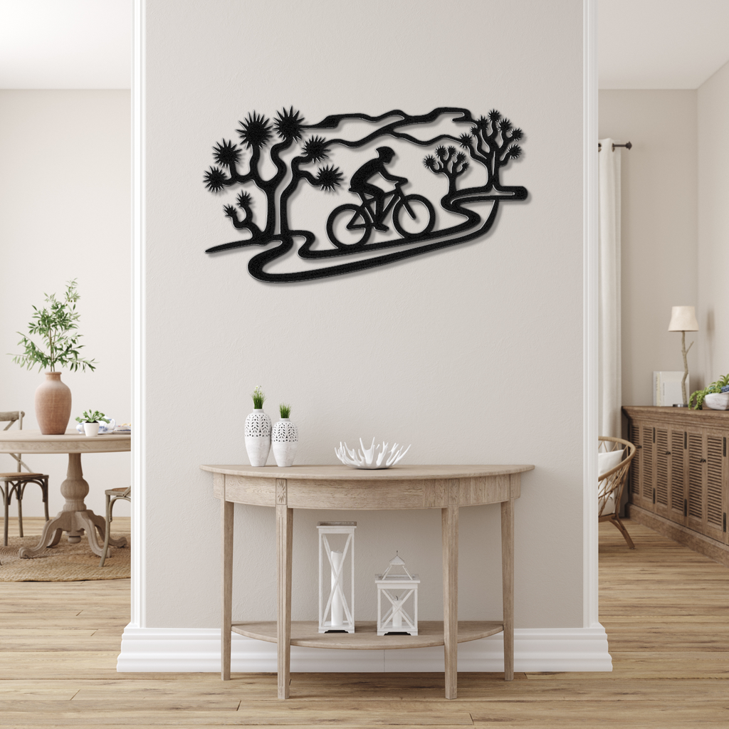 Joshua Tree Cycling Metal Wall Art
