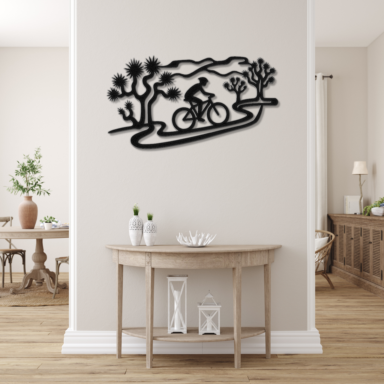 Joshua Tree Cycling Metal Wall Art