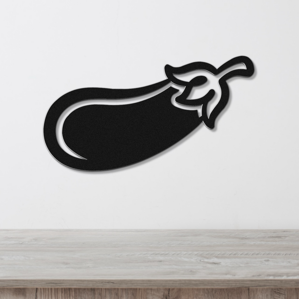 Eggplant Metal Wall Art