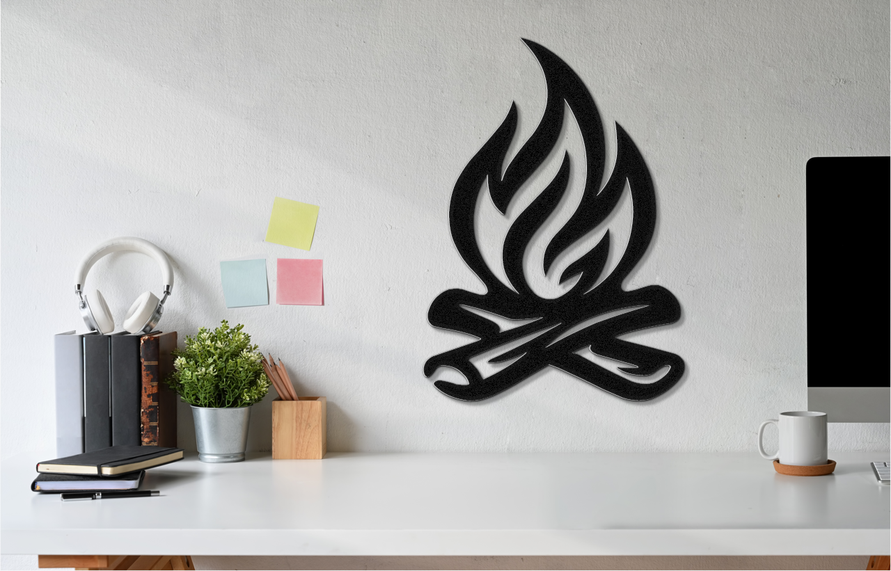 Campfire Metal Wall Art
