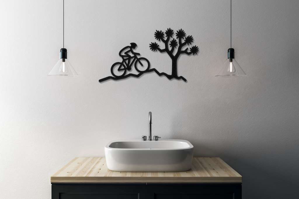 Joshua Tree Cycling Metal Wall Art