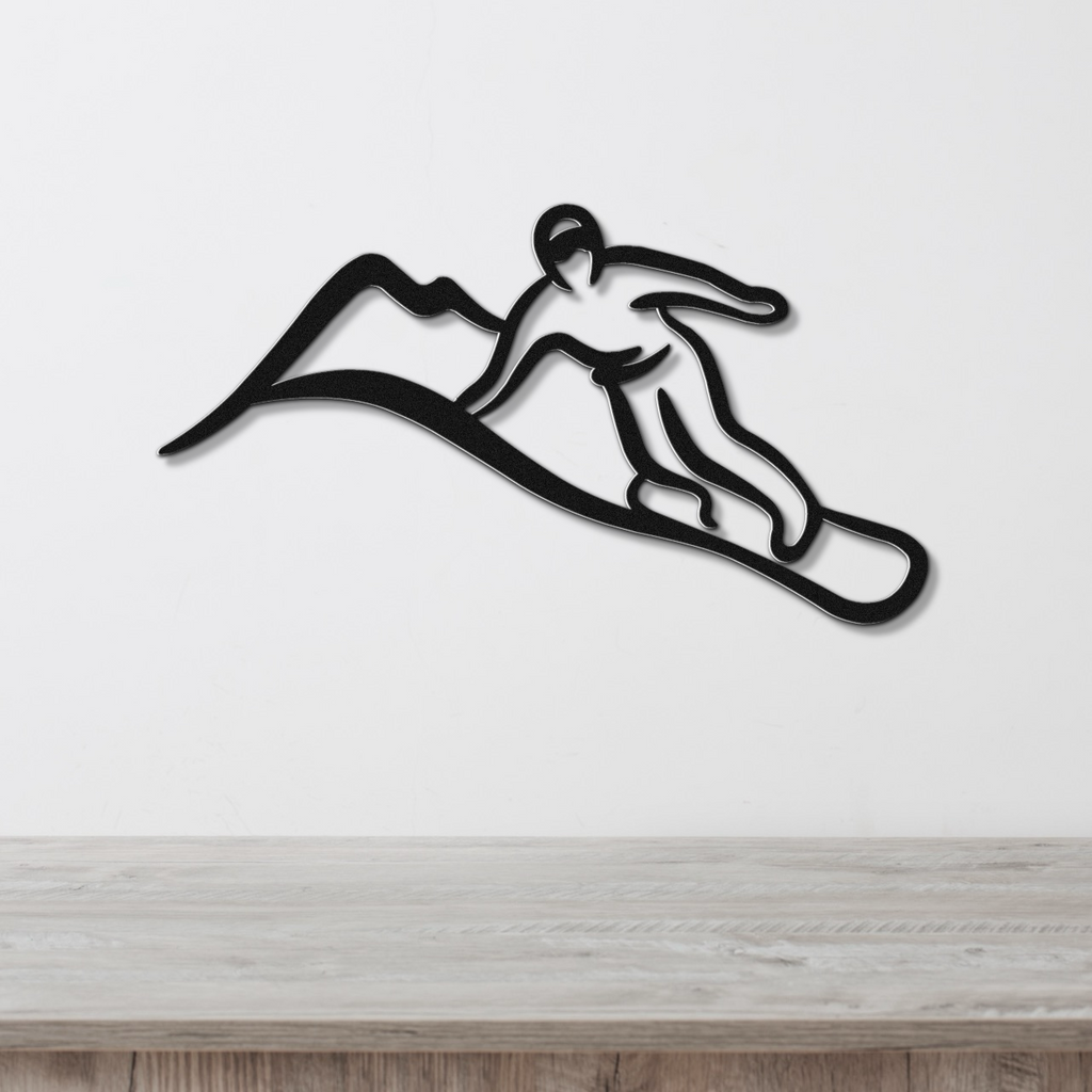 Snowboarding Metal Wall Art