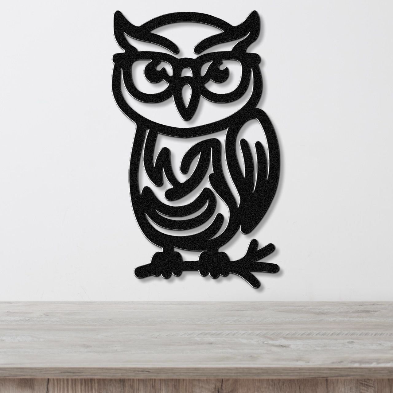Nerdy Owl Metal Wall Art