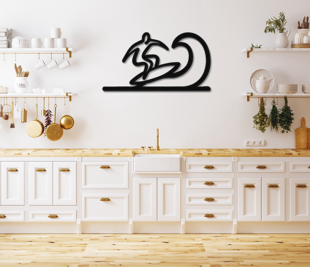 Surfer Metal Wall Art
