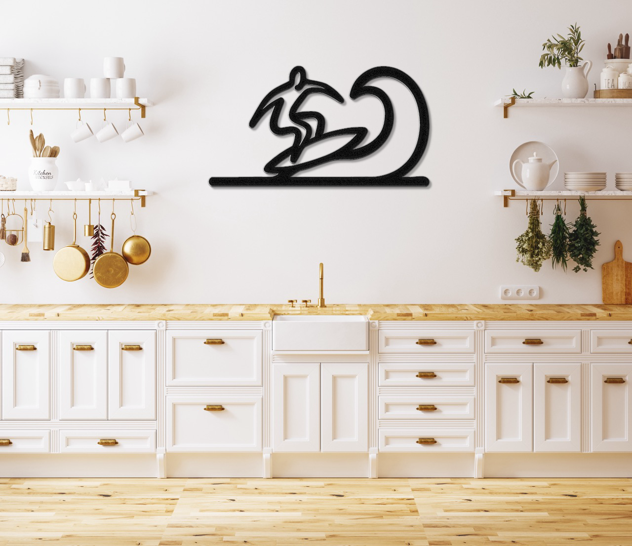 Surfer Metal Wall Art