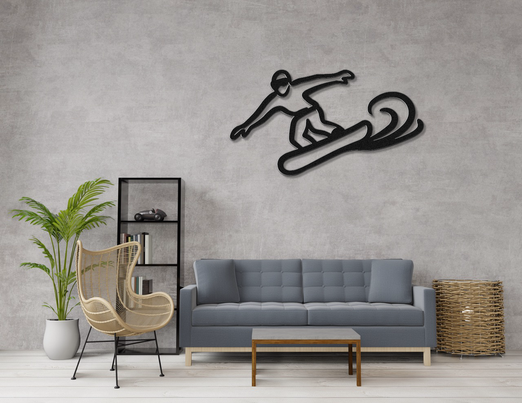 Snowboarding Metal Wall Art