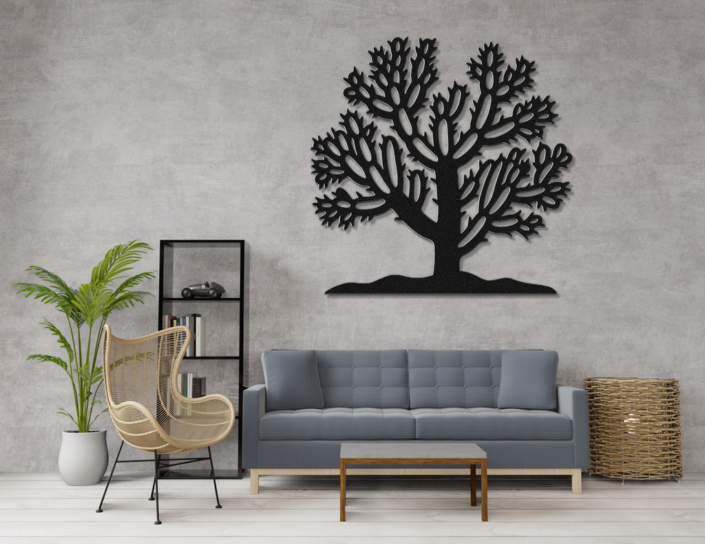 Cholla Cactus Metal Wall Art