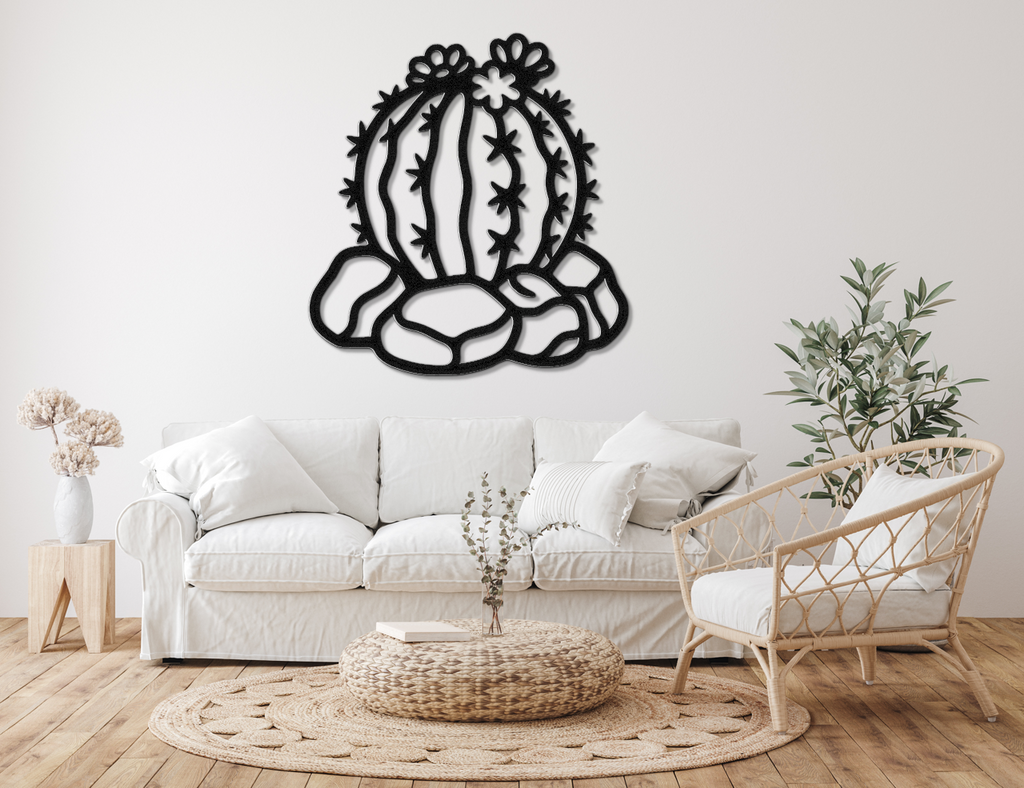 Barrel Cactus Metal Wall Art