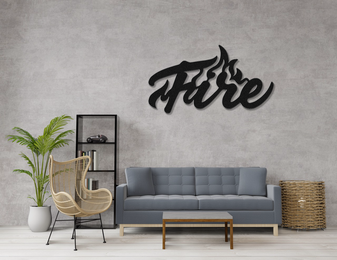 Abstract Fire Metal Wall Art