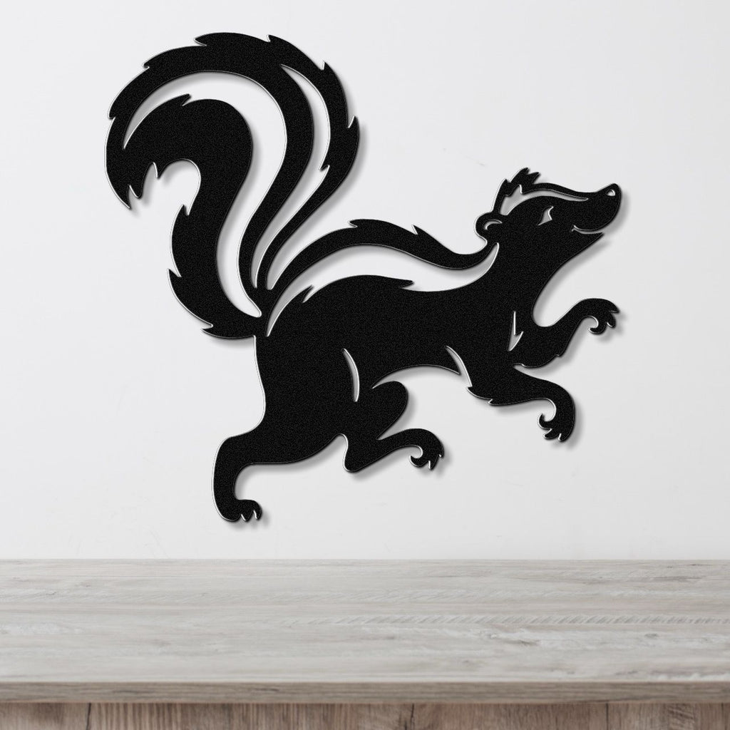 Sneaky Skunk Metal Wall Art
