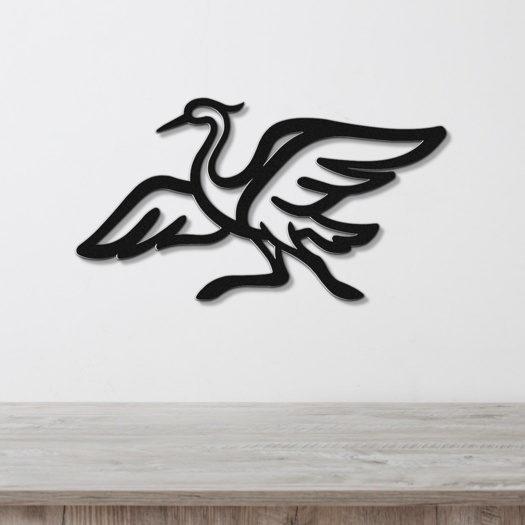 Crane Metal Wall Art